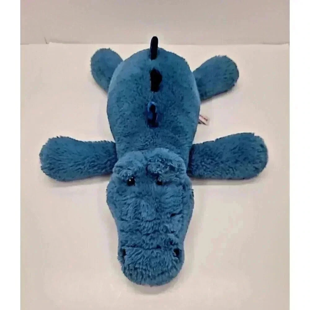 Aurora Blue Alligator Plush Stuffed Animal Super Soft Velvet Spikes